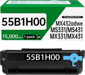 55B1H00 MS331 MS431 Toner Cartridge (15,000 Pages) with Chip 55B1H00 MS331 MS431 Toner Cartridge (15,000 Pages) with Chip