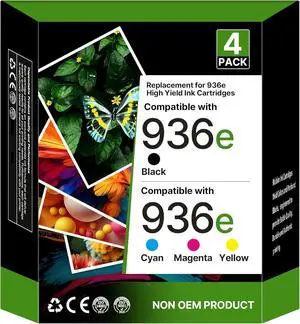 936 936XL Ink Cartridge Set: Compatible with 936 Ink, Suitable for HP Ink 936 936E 936XL, OfficeJet Pro 9125e 9120e 9730e 9130 9135e 9122e 9128e 9125e 9110b 9120b 4Pack 936 936XL Ink Cartridge Set: Compatible with 936 Ink, Suitable for HP Ink 936 936E 936XL, OfficeJet Pro 9125e 9120e 9730e 9130 9135e 9122e 9128e 9125e 9110b 9120b 4Pack