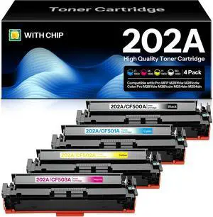 202A Compatible Toner Replacement for HP 202A CF500A 4 Pack 202A Compatible Toner Replacement for HP 202A CF500A 4 Pack