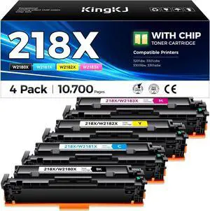 218X Toner Cartridges 4 Pack Compatible Replacement for HP 218A W2180A W2181A W2182A W2183A 218X W2180X Black Compatible with HP Color LaserJet Pro MFP3201dw MFP 3301fdw 3301sdw 3301cdw Printer 218X Toner Cartridges 4 Pack Compatible Replacement for HP 218A W2180A W2181A W2182A W2183A 218X W2180X Black Compatible with HP Color LaserJet Pro MFP3201dw MFP 3301fdw 3301sdw 3301cdw Printer