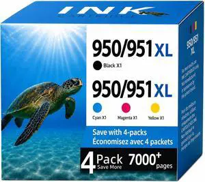 950XL 951XL Ink Cartridges for HP 950 951 Ink Cartridges Combo Pack Compatible for OfficeJet Pro 8600 8610 8615 8620 8625 8630 8640 8660 8100 8110 Printers Black Cyan Magenta Yellow(4 Pack) 950XL 951XL Ink Cartridges for HP 950 951 Ink Cartridges Combo Pack Compatible for OfficeJet Pro 8600 8610 8615 8620 8625 8630 8640 8660 8100 8110 Printers Black Cyan Magenta Yellow(4 Pack)