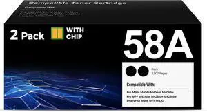 58A Toner Cartridge 2-Pack Replacement for HP 58A 58X Toner Cartridge Black 58A Toner Cartridge 2-Pack Replacement for HP 58A 58X Toner Cartridge Black