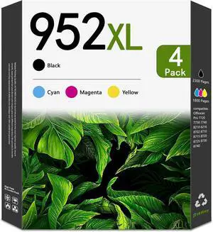 952XL Ink Cartridges (4-Pack,Black/Cyan/Magenta/Yellow) Compatible 952 Ink Cartridges Replacement for HP OfficeJet Pro 8710 7740 8720 8725 8210 8715 8702 8740 7720 8730 8216 Printers 952XL Ink Cartridges (4-Pack,Black/Cyan/Magenta/Yellow) Compatible 952 Ink Cartridges Replacement for HP OfficeJet Pro 8710 7740 8720 8725 8210 8715 8702 8740 7720 8730 8216 Printers