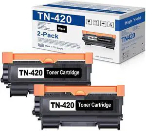 TN420 TN 420 Black Toner 2 Pack Replacement for Brother TN420 Toner TN420 TN 420 Black Toner 2 Pack Replacement for Brother TN420 Toner