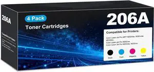 206A Toner Cartridges 4 Pack MFP M283fdw M283cdw Compatible with HP 206A 206X HP206A HP206X W2110A Toner Cartridges Set(with Chip) for Color Laserjet Pro MFP M283cdw M283fdw M255dw M255nw Printer 206A Toner Cartridges 4 Pack MFP M283fdw M283cdw Compatible with HP 206A 206X HP206A HP206X W2110A Toner Cartridges Set(with Chip) for Color Laserjet Pro MFP M283cdw M283fdw M255dw M255nw Printer