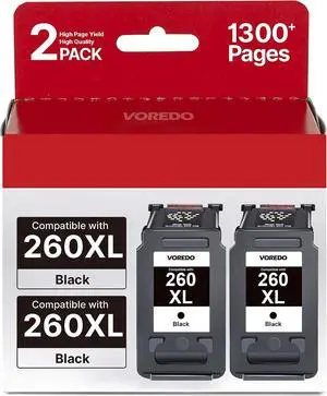 260XL Black Ink Cartridge (2 Pack) Replacement for TS6420a Ink Cartridges for 260 Black Ink PG-260XL Use for TS6400 TS6420a TS6420 TS5300 TS5320 TR7020a TR7020 TR7022 TR7022a 260XL Black Ink Cartridge (2 Pack) Replacement for TS6420a Ink Cartridges for 260 Black Ink PG-260XL Use for TS6400 TS6420a TS6420 TS5300 TS5320 TR7020a TR7020 TR7022 TR7022a