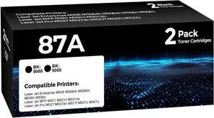 2-Pack CF287A 87A Black Toner Cartridge Compatible for HP Printer 2-Pack CF287A 87A Black Toner Cartridge Compatible for HP Printer