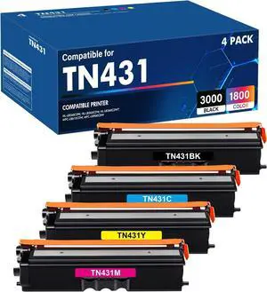 TN-431 TN431 Toner Cartridges Set TN433 MFC-L8900cdw HL-L8360CDW 4 Pack TN-431 TN431 Toner Cartridges Set TN433 MFC-L8900cdw HL-L8360CDW 4 Pack