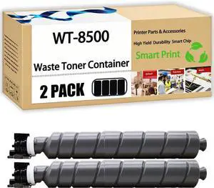 Compatible for Kyocera WT-8500 Waste Toner Container TASKalfa 4054ci 5002i 5003i 5004i 5052ci 5053ci 5054ci 6002i Printers, High Yield 80000 Pages, with Chip (2-Pack Black) Compatible for Kyocera WT-8500 Waste Toner Container TASKalfa 4054ci 5002i 5003i 5004i 5052ci 5053ci 5054ci 6002i Printers, High Yield 80000 Pages, with Chip (2-Pack Black)
