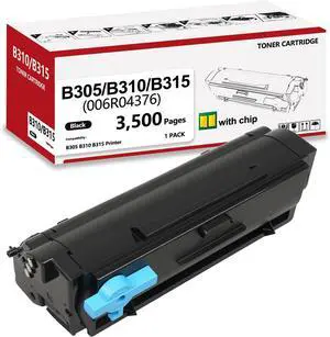 B310 Black Toner Cartridge Extra High Capacity Compatible for Xerox 006R04376 3,500 Pages Replacement for B305 B310 B315 Printer with New Chip 1 Pack B310 Black Toner Cartridge Extra High Capacity Compatible for Xerox 006R04376 3,500 Pages Replacement for B305 B310 B315 Printer with New Chip 1 Pack