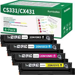 CS331 CX331 CS431 CX431 Toner Cartridges Set 4-Color CMYK 20N10 CS331 CX331 CS431 CX431 Toner Cartridges Set 4-Color CMYK 20N10