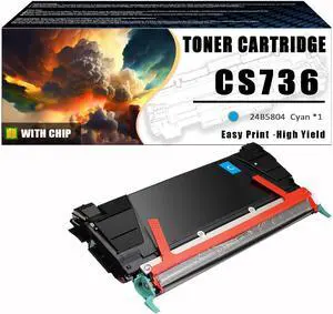 CS736 24B5804 Cyan Toner Cartridge 1-Pack CS736 24B5804 Cyan Toner Cartridge 1-Pack