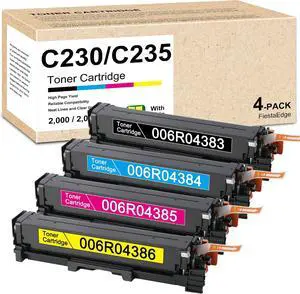 C230 C235 High-Capacity Toner Cartridge Black Cyan Magenta Yellow 4-Pack C230 C235 High-Capacity Toner Cartridge Black Cyan Magenta Yellow 4-Pack