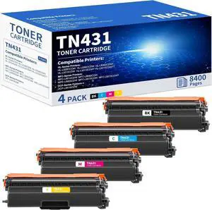 TN431 4-Color Toner Cartridge Set Compatible for Brother TN431 BK/C/M/Y TN431 4-Color Toner Cartridge Set Compatible for Brother TN431 BK/C/M/Y