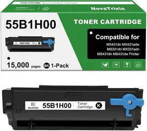 55B1H00 Black Toner Cartridge Compatible for Lexmark MS331 Ink MX331 Toner MS431 MX431 MS331dn MS431dn MS431dw MX331adn MX431adn MX431adw MX432adwe Laser Printers 1-Pack High Yield 15,000 Pages Black 55B1H00 Black Toner Cartridge Compatible for Lexmark MS331 Ink MX331 Toner MS431 MX431 MS331dn MS431dn MS431dw MX331adn MX431adn MX431adw MX432adwe Laser Printers 1-Pack High Yield 15,000 Pages Black