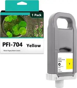 PFI-704 Ink Cartridges Replacements for Canon Ink PFI704 PFI 704, Work with ImagePROGRAF IPF-W8300 IPF-8300S Printers, 1 Yellow PFI-704 Ink Cartridges Replacements for Canon Ink PFI704 PFI 704, Work with ImagePROGRAF IPF-W8300 IPF-8300S Printers, 1 Yellow