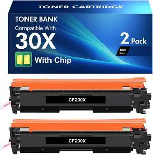 30X CF230X Black High Yield Toner Cartridge 30A CF230A M203dw M227fdw 2Pack 30X CF230X Black High Yield Toner Cartridge 30A CF230A M203dw M227fdw 2Pack