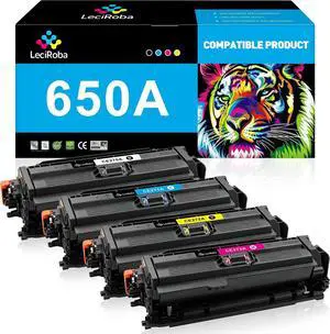 LeciRoba 650A CE270A CE271A CE272A CE273A Toner Cartridge Replacement for HP LaserJet Enterprise CP5525 CP5525 CP5525dn CP5525n CP5525xh M750 M750dn M750n M750xh Series Printer (4-Pack) LeciRoba 650A CE270A CE271A CE272A CE273A Toner Cartridge Replacement for HP LaserJet Enterprise CP5525 CP5525 CP5525dn CP5525n CP5525xh M750 M750dn M750n M750xh Series Printer (4-Pack)
