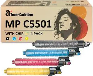 MP C5501 Toner Cartridges Replacement for Ricoh MP C5501 841452 841455 841454 841453 Toner Cartridge Compatible for Ricoh Aficio MP C4501 C5501 Savin C9145 Printers MP C5501 Toner Cartridges Replacement for Ricoh MP C5501 841452 841455 841454 841453 Toner Cartridge Compatible for Ricoh Aficio MP C4501 C5501 Savin C9145 Printers
