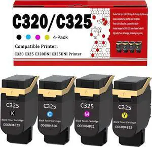 C320 C325 Toner Cartridges for 006R04820 006R04821 006R04822 006R04823 Replacement for Xerox C320 C325 C320DNI C325DNI Printer (4 Pack Black Cyan Magenta Yellow) C320 C325 Toner Cartridges for 006R04820 006R04821 006R04822 006R04823 Replacement for Xerox C320 C325 C320DNI C325DNI Printer (4 Pack Black Cyan Magenta Yellow)