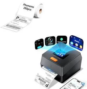 Phomemo D420D Shipping Label Printer & Packs of 250pcs 4x6 Thermal Labels Phomemo D420D Shipping Label Printer & Packs of 250pcs 4x6 Thermal Labels
