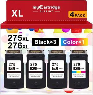 PG-275XL/CL-276XL 275 and 276 Ink Cartridges Replacement for Canon Ink 275 and 276 Canon Printer Ink 275 276 Combo Pack for Pixma TR4720 TS3522 TS3500 TR4700 TR4722 TS3520 Printer 275XL 276XL (4 Pack) PG-275XL/CL-276XL 275 and 276 Ink Cartridges Replacement for Canon Ink 275 and 276 Canon Printer Ink 275 276 Combo Pack for Pixma TR4720 TS3522 TS3500 TR4700 TR4722 TS3520 Printer 275XL 276XL (4 Pack)