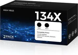 2-Pack Compatible for HP 134X W1340X Black Toner Cartridge MFP M234dw 2-Pack Compatible for HP 134X W1340X Black Toner Cartridge MFP M234dw