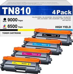 TN810 Toner Cartridges 4 Pack Replacement for Brother TN810 TN810XL TN810 Toner Cartridges 4 Pack Replacement for Brother TN810 TN810XL