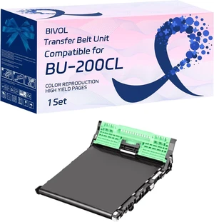 BIVOL BU-200CL Transfer Belt Unit Compatible for Brother BU200CL DCP-9010CN HL-3040CN HL-3075CW HL-3045CN HL-3070CW Printers, with Chip, High Yield 61000 Pages (1 Set) BIVOL BU-200CL Transfer Belt Unit Compatible for Brother BU200CL DCP-9010CN HL-3040CN HL-3075CW HL-3045CN HL-3070CW Printers, with Chip, High Yield 61000 Pages (1 Set)