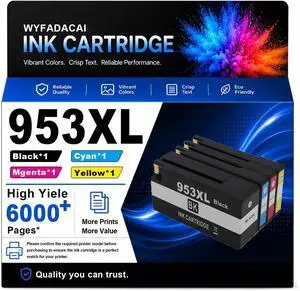953XL High Yield Ink Cartridges Replacement for HP 953XL High Yield Ink Cartridges Replacement for HP