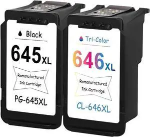 Compatible for Canon PG-645XL CL-646XL Ink Cartridges MG2460 MG2560S MG2960 MG3060 MX496 TS3160 TS3360 TS3460 TR4560 TR4665 Printer Combo Pack 1 Black 1 Tri-Color Compatible for Canon PG-645XL CL-646XL Ink Cartridges MG2460 MG2560S MG2960 MG3060 MX496 TS3160 TS3360 TS3460 TR4560 TR4665 Printer Combo Pack 1 Black 1 Tri-Color