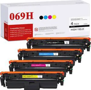069H 069 Toner Cartridge Set MF753Cdw High Capacity Replacement for Canon 069 069H for imageCLASS MF 753Cdw MF751Cdw LBP674Cdw Printer Black Cyan Yellow Magenta 4 Pack 069H 069 Toner Cartridge Set MF753Cdw High Capacity Replacement for Canon 069 069H for imageCLASS MF 753Cdw MF751Cdw LBP674Cdw Printer Black Cyan Yellow Magenta 4 Pack