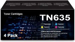 TN 635 Toner for Brother tn635 Toner Cartridge TN 635XL 635XXL TN635XL TN635 XL XXL for HL-L8430CDW L8430CDWT L8570CDW MFC-L8730CDW L8930CDW L8970CDW EX575 Printer Black Cyan Magenta Yellow TN 635 Toner for Brother tn635 Toner Cartridge TN 635XL 635XXL TN635XL TN635 XL XXL for HL-L8430CDW L8430CDWT L8570CDW MFC-L8730CDW L8930CDW L8970CDW EX575 Printer Black Cyan Magenta Yellow