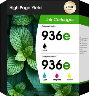 936e 936 High Yield Ink Cartridges 4 Pack Compatible with HP 9125e 9135e 936e 936 High Yield Ink Cartridges 4 Pack Compatible with HP 9125e 9135e