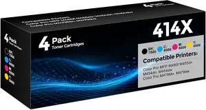 414X Toner Cartridges 4 Pack High Yield for HP 414X M479fdw Toner Cartridge 414X Toner Cartridges 4 Pack High Yield for HP 414X M479fdw Toner Cartridge
