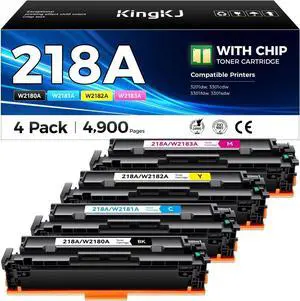 218A Toner Cartridges Set with chip 4-Pack 3301fdw Replacement for HP 218A W2180A W2181A W2182A W2183A 218X W2180X Black Compatible with HP Color LaserJet Pro MFP 3301cdw 3301sdw 3201dw Printers Ink 218A Toner Cartridges Set with chip 4-Pack 3301fdw Replacement for HP 218A W2180A W2181A W2182A W2183A 218X W2180X Black Compatible with HP Color LaserJet Pro MFP 3301cdw 3301sdw 3201dw Printers Ink