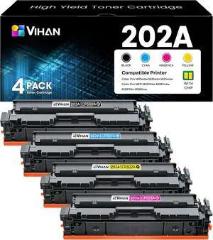 202A Toner Cartridges Replacement for HP 202A with m281fdw toner (4 Pack) 202A Toner Cartridges Replacement for HP 202A with m281fdw toner (4 Pack)