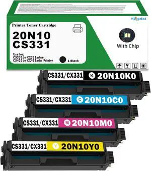SkyPrint CS431 CX431 CX331 CS331 Toner Cartridges High Yield Compatible with Lexmark 20N10K0 20N10C0 20N10M0 20N10Y0 Toner use for Lexmark CS331dw CX331adwe CS431dw CX431adw Color Laser Printer SkyPrint CS431 CX431 CX331 CS331 Toner Cartridges High Yield Compatible with Lexmark 20N10K0 20N10C0 20N10M0 20N10Y0 Toner use for Lexmark CS331dw CX331adwe CS431dw CX431adw Color Laser Printer