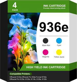 936e 936XL Ink Cartridges 4 Pack High Yield Replacement for HP 936 936e 936XL Ink , Compatible for HP OfficeJet Pro Wide Format 9730e OfficeJet Pro 9110 9120 9122 9125 9128 9130 9135 9730 Printers 936e 936XL Ink Cartridges 4 Pack High Yield Replacement for HP 936 936e 936XL Ink , Compatible for HP OfficeJet Pro Wide Format 9730e OfficeJet Pro 9110 9120 9122 9125 9128 9130 9135 9730 Printers