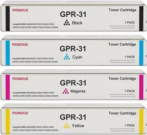 GPR31 GPR-31 Toner Cartridge(4-Pack,1BK+1C+1M+1Y) Compatible GPR 31 Toner GPR31 GPR-31 Toner Cartridge(4-Pack,1BK+1C+1M+1Y) Compatible GPR 31 Toner