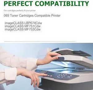 069 MF753Cdw 6 Pack Toner Cartridge Set Replacement for Canon 069 Toner Cartridge for Canon Color MF753Cdw, MF751Cdw LBP674Cdw Printers 069 MF753Cdw 6 Pack Toner Cartridge Set Replacement for Canon 069 Toner Cartridge for Canon Color MF753Cdw, MF751Cdw LBP674Cdw Printers