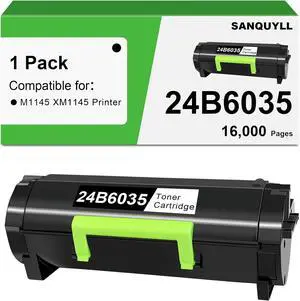 24B6035 XM1145 Toner Cartridge Compatible for Lexmark 24b6035 Toner M1145 XM1145 Printer High Yield 16,000 Pages 1 Pack 24B6035 XM1145 Toner Cartridge Compatible for Lexmark 24b6035 Toner M1145 XM1145 Printer High Yield 16,000 Pages 1 Pack