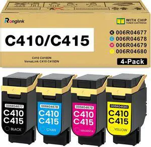 C410 C415 Toner Cartridge 006R04677 006R04678 006R04679 006R04680, 4-Pack C410 C415 Toner Cartridge 006R04677 006R04678 006R04679 006R04680, 4-Pack