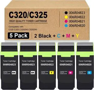 Remanufactured C320 C325 Toner Cartridge 5-Pack Replacement for Xerox C320 C325 Toner Cartridge 006R04820 006R04821 006R04822 006R04823 for C320 C325 Printer (with Chip ) Remanufactured C320 C325 Toner Cartridge 5-Pack Replacement for Xerox C320 C325 Toner Cartridge 006R04820 006R04821 006R04822 006R04823 for C320 C325 Printer (with Chip )