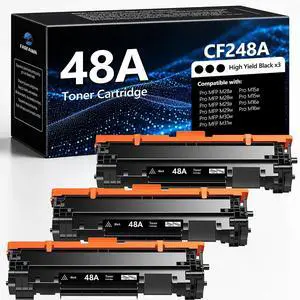 48A Toner Cartridge 3 Pack Black Replacement for HP 48A CF248A to use with Pro M15w M28w M29w M31w M28a M29a M30w M15a M16a M16w Printer 48A Toner Cartridge 3 Pack Black Replacement for HP 48A CF248A to use with Pro M15w M28w M29w M31w M28a M29a M30w M15a M16a M16w Printer