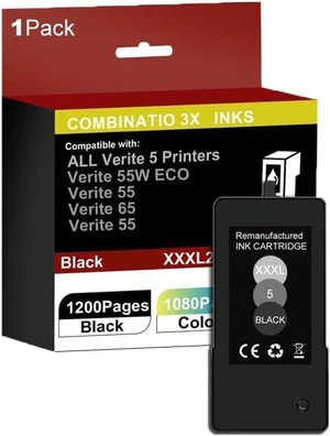 High Pages Verite 5 Ink Cartridge Replacement for Verite 55W ECO Plus (1Pack) Black High Pages Verite 5 Ink Cartridge Replacement for Verite 55W ECO Plus (1Pack) Black