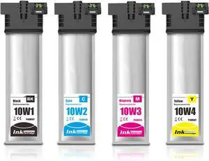 T10W Ink Pack Compatible with Workforce Pro WF-C5890 WF-C5390 T10W Ink Pack Compatible with Workforce Pro WF-C5890 WF-C5390