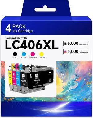 LC406 LC406XL Ink Cartridges Replacement for Brother MFC-J4335DW LC406 LC406XL Ink Cartridges Replacement for Brother MFC-J4335DW