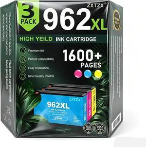 962XL Ink Cartridges 3 Pack Cyan Magenta Yellow Compatible for HP 962 XL Replacement Ink Work with OfficeJet Pro 9010 9015 9020 9025 9027 9028 9029 All-in-One Printer (3Pack1C+1Y+1M) 962XL Ink Cartridges 3 Pack Cyan Magenta Yellow Compatible for HP 962 XL Replacement Ink Work with OfficeJet Pro 9010 9015 9020 9025 9027 9028 9029 All-in-One Printer (3Pack1C+1Y+1M)