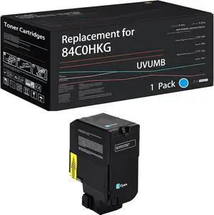 Compatible with Lexmark 84C0HKG Toner Cartridges Work for Lexmark 84C0HCG 84C0HMG 84C0HYG CX725de CX725dhe Printers (1 Pack Cyan) Compatible with Lexmark 84C0HKG Toner Cartridges Work for Lexmark 84C0HCG 84C0HMG 84C0HYG CX725de CX725dhe Printers (1 Pack Cyan)